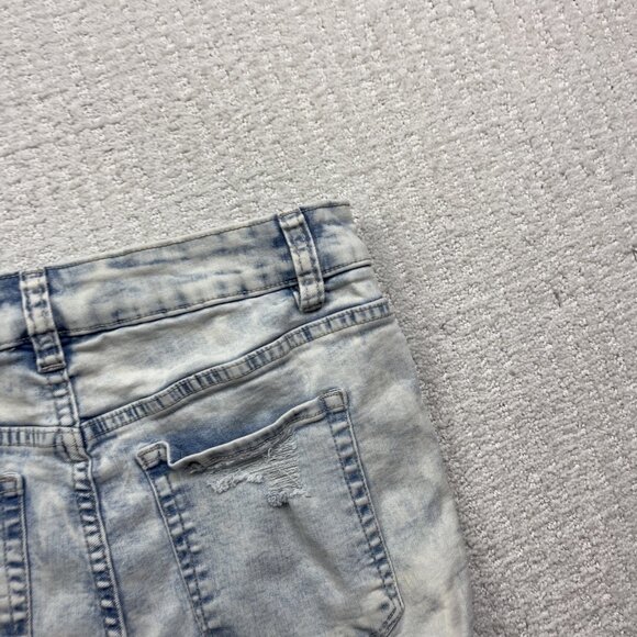 Refuge Denim Miami High Rise Stretch Light wash Cut off Shorts Women’s 7 - Picture 11 of 11
